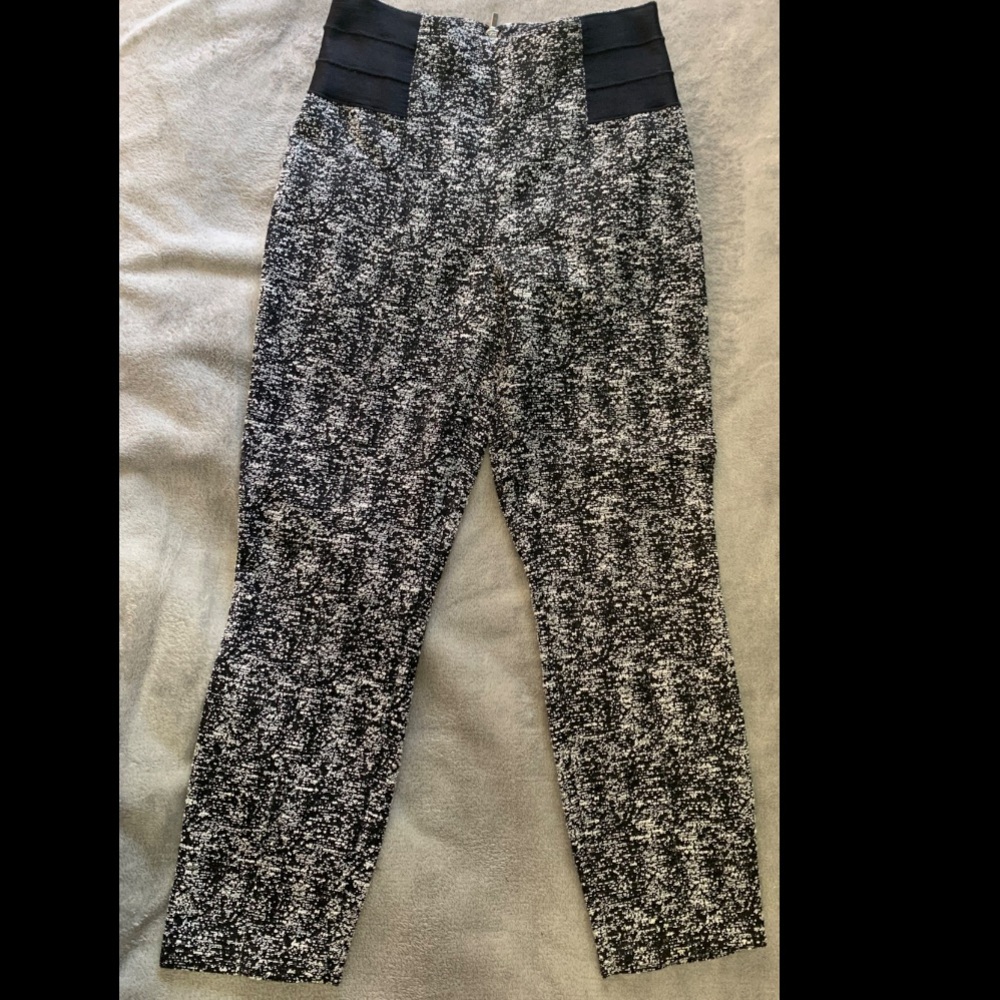 Bebe black and white work pants